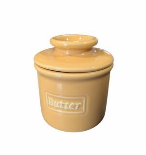 Butter Bell crock dish original golden yellow NIB